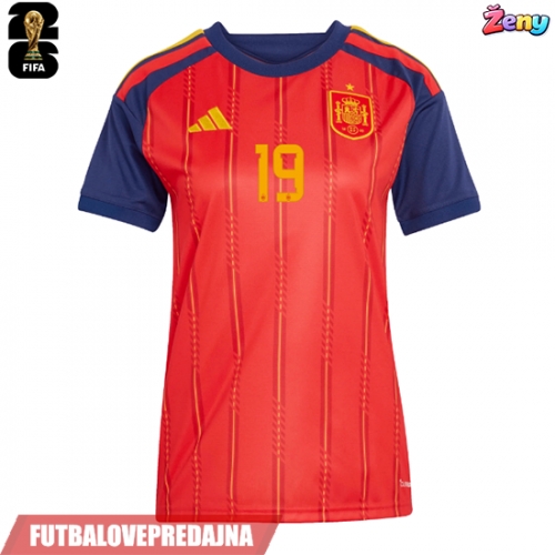 Lacne Ženy Futbalové dres Španielsko Lamine Yamal #19 MS 2026 Krátky Rukáv - Domáci